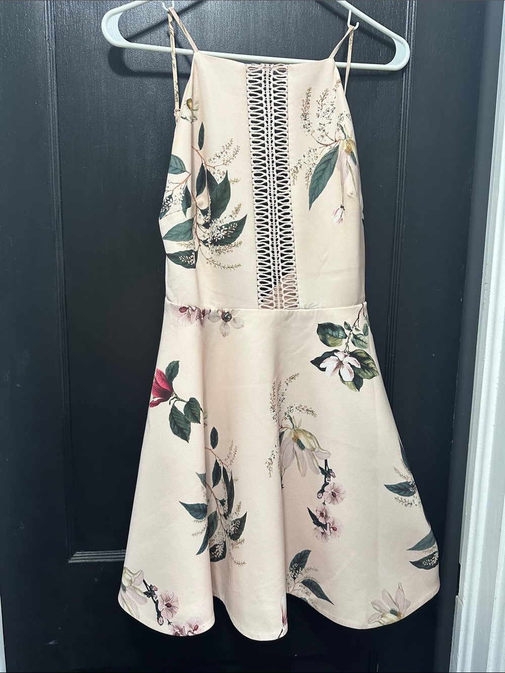 Keepsake Floral Lace-Trim A-Line Sundress - Blush Floral